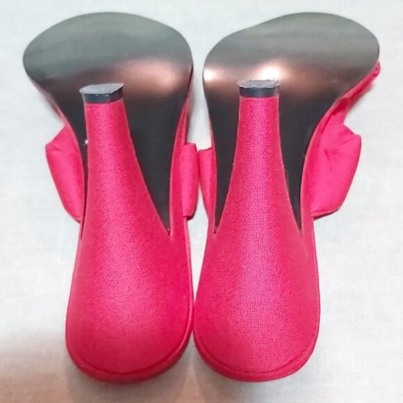 JACQUES COHEN VINTAGE RED PARTY SHOES FOR BERGDORF GOODMAN ON5IVE. SIZE 8. - Picture 7 of 9